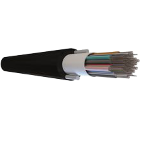 48FO (8X6) Câble fibre optique à tube souple intérieur/extérieur OS2 G.657.A2 Black