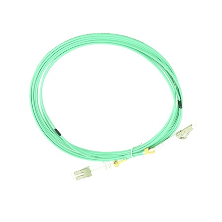 LC/PC-LC/PC Fiber Optic Patch Cord  Duplex MM LSZH 3m  Aqua