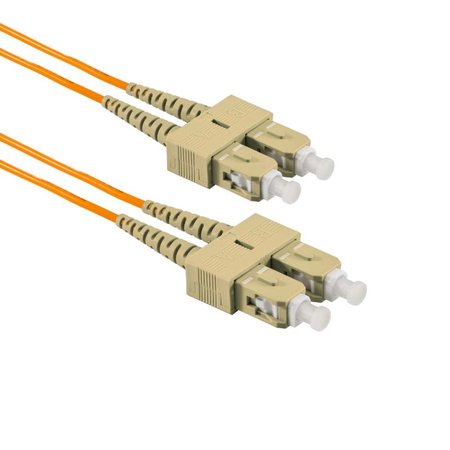 SC/APC-SC/UPC Fiber Patch Cord Duplex MM OM2 10m Orange