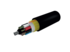Cable de fibra óptica de tubo central aéreo 12FO (1X12) OS2 G.652.D HDPE de tramo corto (<180 m) negro