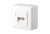 E-DAT Cat 6A 2 Port AP Surface Mount Wall Outlet  pure white