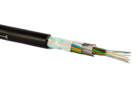 Câble Fibre Optique 96FO (8X12) Fibre d'Installation Pneumatique Tube Loose OS2 G.657.A1 (6.3 mm) PEHD   Diélectrique non armé   Noir 