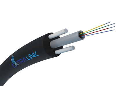 Cable aéreo de fibra óptica de tubo suelto 4FO (4X1) OS2 G.652.D PVC negro