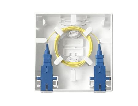 FTTH wall outlet 2 without adapters or pigtails