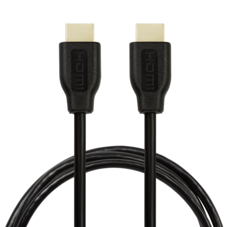Cable HDMI de alta velocidad con Ethernet (V1.4), 2 conectores macho de 19 pines (dorado), negro, 15 m, p
