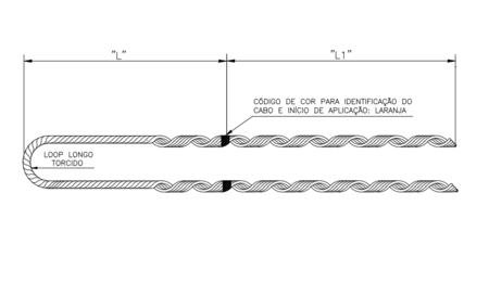 Vorgeformte Verankerung für ADSS-Kabel 14,30-16,00 mm