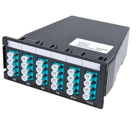 Universal Connectivity Platform (UCP) Q-Fit Module, 2xMPO to 6xLCquad, OM3, pair straight