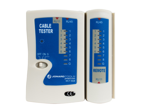 Modular Cable Tester for RJ45, RJ12, RJ11 Cables MCT-468