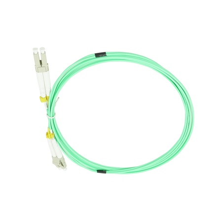 LC/PC-LC/PC Fiber Optic Patch Cord Duplex MM OM3 LSZH 2m Aqua