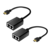 Cable de extensión HDMI por UTP de 30 m, 1080p/60 Hz, conector en espiral de 0,3 m - HD0021