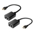 Cable de extensión HDMI por UTP de 30 m, 1080p/60 Hz, conector en espiral de 0,3 m - HD0021