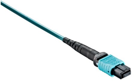 12FO MPO-MPO Pre-Terminated Fiber Cable GigaLine 1MTP-1MTP I-F(ZN)H 1x12 2m Aqua