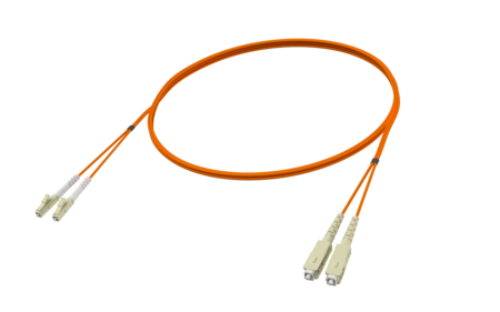 LC/PC-SC/PC Fiber Patch Cords duplex OM2 G.651.1 2mm 3m Orange