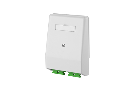 OpDAT Optic Wall Outlet 4 UP 2xSC-D APC OS2 (ceramic) pure white
