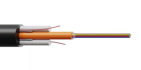 12FO (1X12) Special Central Tube Fiber Optic Cable OS2 G.652.D PE Dielectric Unarmoured Black