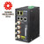 Industrial 4-Ports Coax + 2-Ports 10/100/1000T + 2-Ports 100/1000X SFP Long Reach PoE over Coaxial Managed Switch