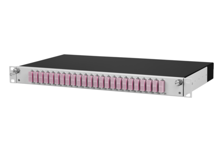 PoDat slide R FO Panel de conexiones VIK 24xSC-D (violeta) OM4 gris