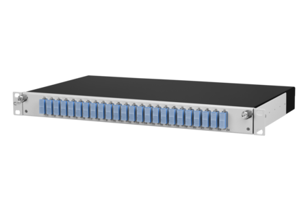 PoDat slide R FO Panel de conexiones VIK 24xSC-D (azul) OS2 gris
