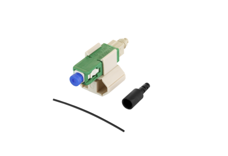 Kit de conectores OpDAT FAST™ Hybrid FO SC/APC OS2 10 peças para fibras tamponadas Ø 0,25 + 0,9 mm