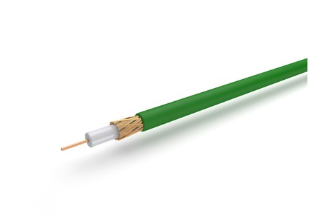 Câble coaxial RF 0,6/3,7 75 Ohm PVC Vert