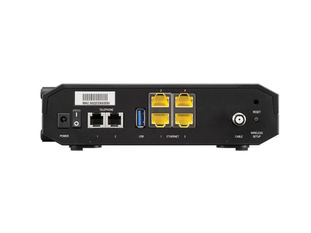Módem Cisco EPC3928AD EuroDOCSIS 3.0 8X4, 4 puertos LAN GE, WiFi de doble banda, 1 fuente de alimentación FXO RJ11 + 