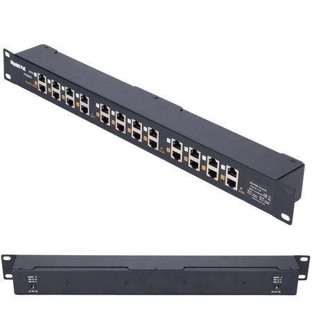 Extralink 12 ports | Injecteur PoE Gigabit | RJ45 12 x 1 000 Mo/s, montage en rack