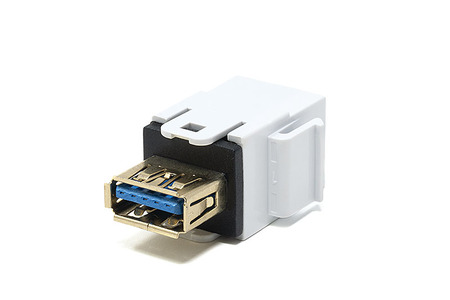 Adaptateur Keystone, USB 3.0, coupleur A/A, blanc