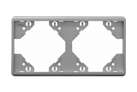 Double Horizontal Frame for Outlet Silver
