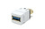 USB 3.0 Keystone Adapter A/A Coupler White