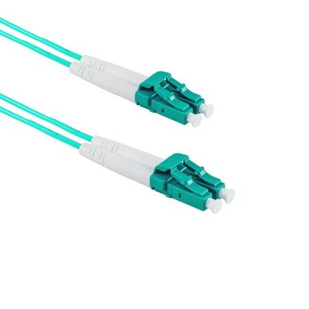 LC/APC-LC/UPC Fiber Patch Cord Duplex MM OM3 10m Aqua