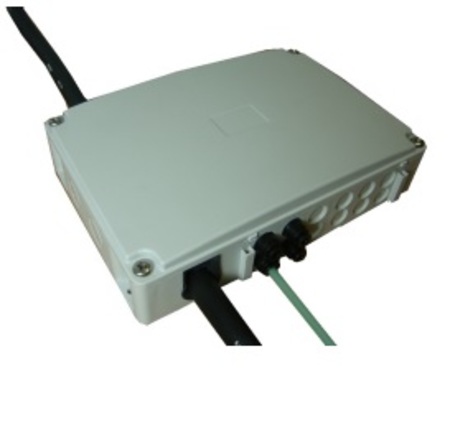 Caja de distribución óptica CSP Riser con protectores termocontraíbles