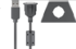 Câble d'extension USB 2.0 Hi-Speed avec support de montage, noir 0,6 m