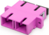 SC/PC Fiber Optic Adapters Duplex Multi Mode (MM) Full Flanged Purple 