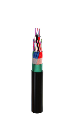 Cable de Fibra Óptica 48FO (4x12) Tubo Loose Directamente Enterrado SM G.652.D Anti-Roedor y Blindado Metálico
