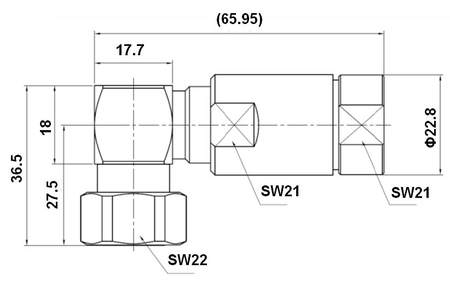 Stecker 4.3-10 Winkel für HPL50 1/2" Superflexibel