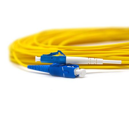 LC/UPC-SC/UPC Fiber Patch Cord Simplex SM G.657.A2 2.0mm 25m Yellow