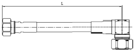 Puente de 1/2" SuperFlexible LSOH 300cm 4.3-10 Masculino- 7/16 DIN Codo Masculino