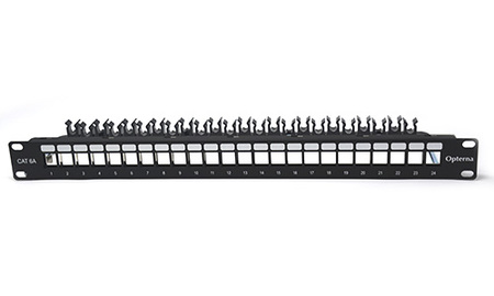 24-Port Patchpanel Cat6A 1HE