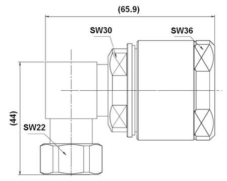 Stecker 4.3-10 Winkel für HPL50 7/8" Flexibel LA / UP