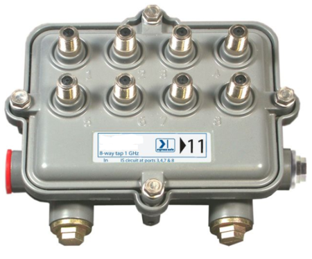 8-way Coaxial Outdoor Tap 14dB 1GHz Regal Style