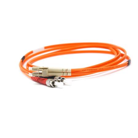 LC/PC-ST/PC Fiber Patch Cord Duplex MM OM2 2.8mm 2m Orange