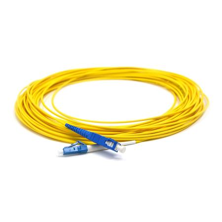 LC/UPC-SC/UPC Fiber Patch Cord Simplex SM G.657.A2 2.0mm 15m Yellow