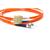 SC/PC-ST/PC Fiber Patch Cord Duplex MM OM1 2.8mm 2m Orange