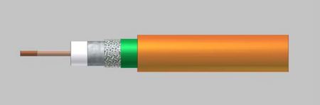 Cable Coaxial RG6. TRIS LD QUICKPREP 60%. PE NARANJA. ENTIERRO / CARRETE