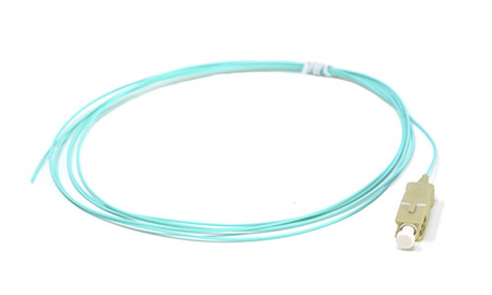Pigtail de Fibre Optique SC/PC MM OM3 900µm 1m Turquoise