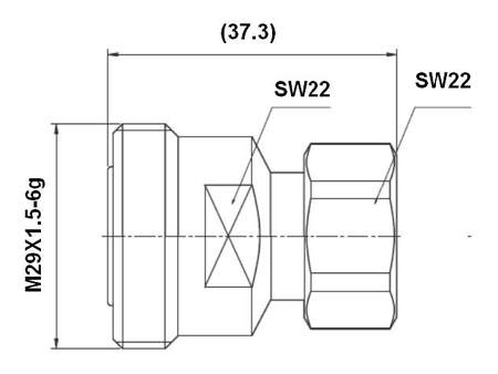 4.3-10 HPL Din Buchse / Stecker Adapter 