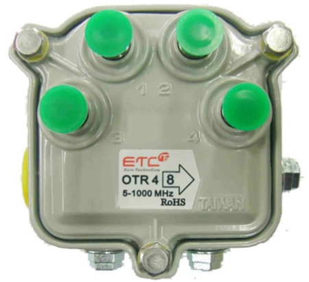 4-way Coaxial Outdoor Tap 17dB 1GHz SA Style
