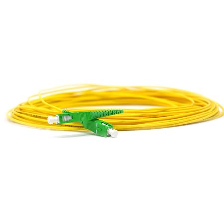 SC/APC-SC/APC Fiber Patch Cord Simplex SM G.657.A2 2.0mm 18m Yellow