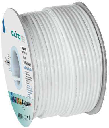 Coaxial Cable 75Ω Trishield Class A+ Eca Eca Vodafone Kabel Deutschland approved 100m SKB09401