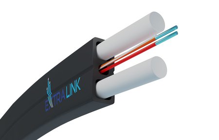 Cable de fibra óptica de tubo central aéreo 2FO (2X1) OS2 G.657.A2 HDPE negro